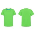 thumbnail image 5 of Sxiwei Boys Girls Short Sleeve Crew Neck T-Shirt Athletic Running Active Performance Tee Top Green 140, 5 of 6
