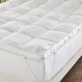 thumbnail image 3 of Loftworks Super-Loft 3 inch Down Alternative Mattress Topper / Fiber Bed with anchor bands - White Twin XL, 3 of 3
