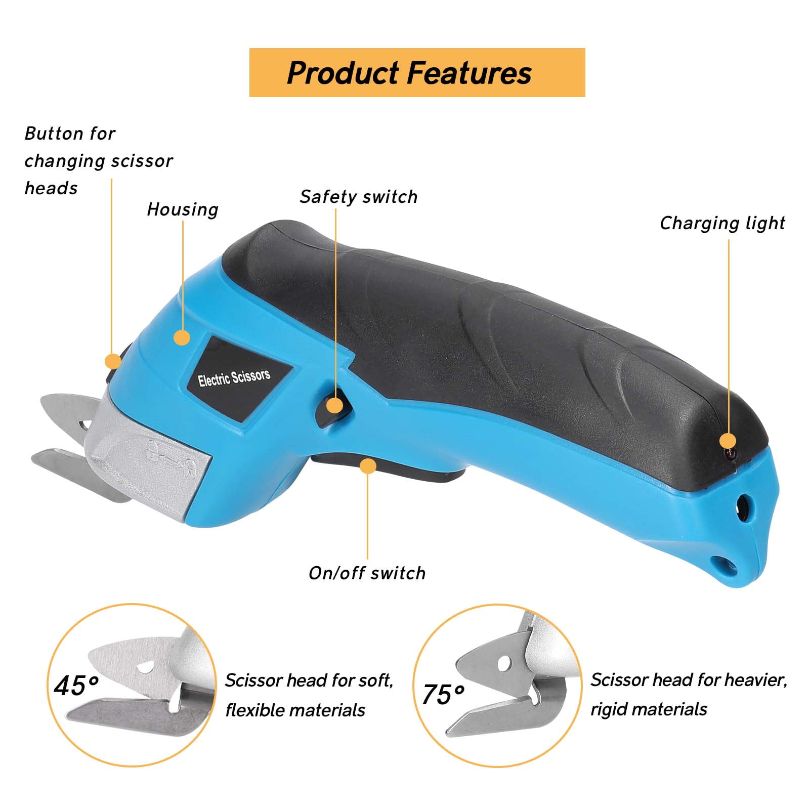 Electric scissors,Cutter Brush Motor Cloth Cutter Brush Mewmewcat Handheld Cloth Cutter Portable Fabric Leather Fabric Leather Flakes Scissors With Two Cutter Fabric Scissors Tuyya Qisuo