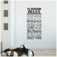 thumbnail image 5 of Playroom Rules Vinyl Lettering Wall Decal Sticker Kids Room Wall Decals Decor Size: 16"L x 35"H - Color: Black, 5 of 5