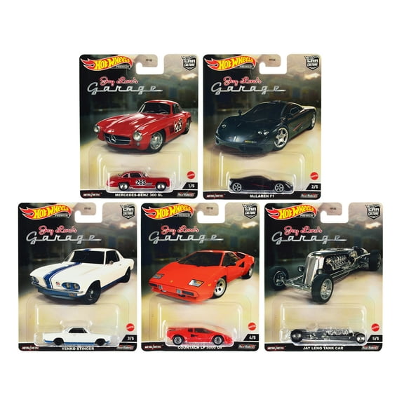 "Jay Leno’s Garage" 5 piece Set "Car Culture" Series Diecast Model Cars by Hot Wheels