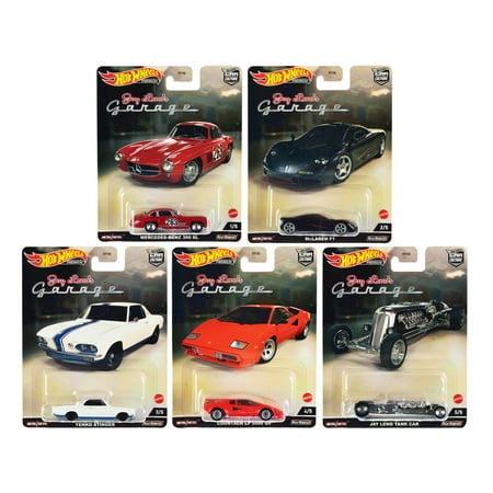 Diecast "Jay Lenoâ€™s Garage" 5 piece Set "Car Culture" Series Diecast Model Cars by Hot Wheels