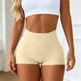 thumbnail image 4 of lnmuld Solid High Waist Lace Shapewear Shorts Butt Lifter Seamless Body Shaper for Women Color:Beige,Size:2XL, 4 of 5
