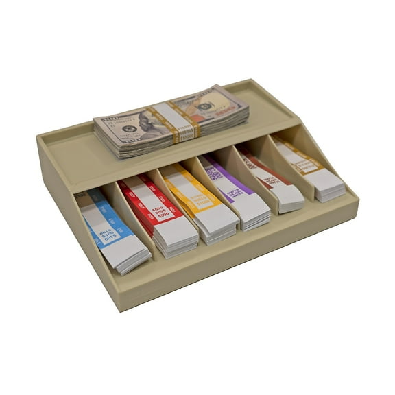 CONTROLTEK Single Level Rack 6 Compartments Beige (500014)