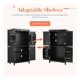 thumbnail image 6 of GDF Studio 23.6" Elegant Bathroom Floor Cabinet with 4 Doors, Storage Organizer, Adjustable Shelf, Black, 6 of 12