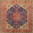 thumbnail image 1 of Ahgly Company Machine Washable Indoor Square Traditional Fire Brick Red Area Rugs, 4' Square, 1 of 7