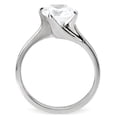 thumbnail image 4 of Luxe Jewelry Designs Stainless Steel Solitaire Engagement Women's Ring with Cubic Zirconia - Size 6, 4 of 4