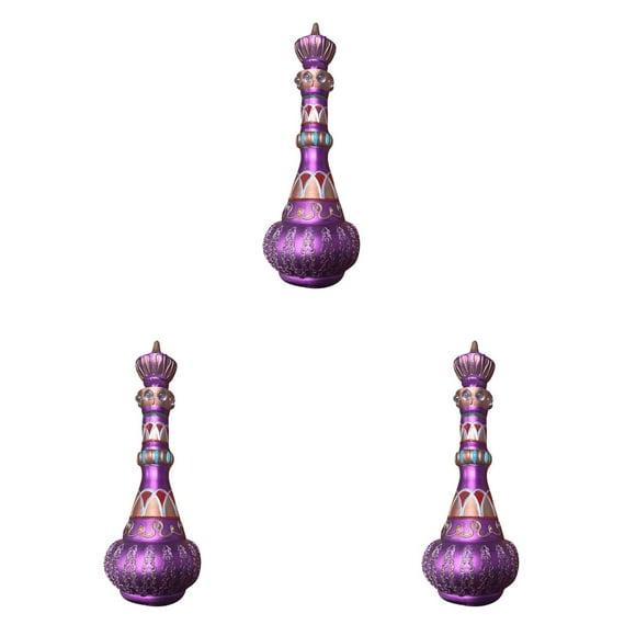 Jeannie Bottle Resin Decoration I Dream Of Jeannie 3PCS,I Dream Of Bottle Rose Red Bottle! Resin Hand Sculpture Pagoda Spirit Bottle Decoration Fun Bottle Dream Party Decoration