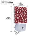thumbnail image 4 of Yayeee LED Plug in Night Light for The Home with Auto Dusk to Dawn Light Sensors, 2 Pack, Red Cartoon Paws Pattern, 4 of 6