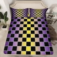 thumbnail image 2 of Castle Fairy Gradient Buffalo 4 Pieces Queen Sheet Sets for Female Men Adults,Minimalist Geometric Checkered Ultra Soft Flat Sheet,Vintage Aesthetic Queen Fitted Sheet,Lightweight Room Decor, 2 of 7