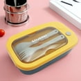 thumbnail image 2 of MOQIN Stackable Bento Box Japanese Lunch Box Kit with Spoon & Fork, 3-In-1 Compartment Wheat Straw Meal Prep Containers for Kids & Adults, 2 of 5