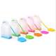 thumbnail image 2 of Paquete de 5 infusores de té de silicona, filtro de colador de bolsas de té de hojas sueltas seguras reutilizables con 5 colores Fason ZJWJ223, 2 of 5