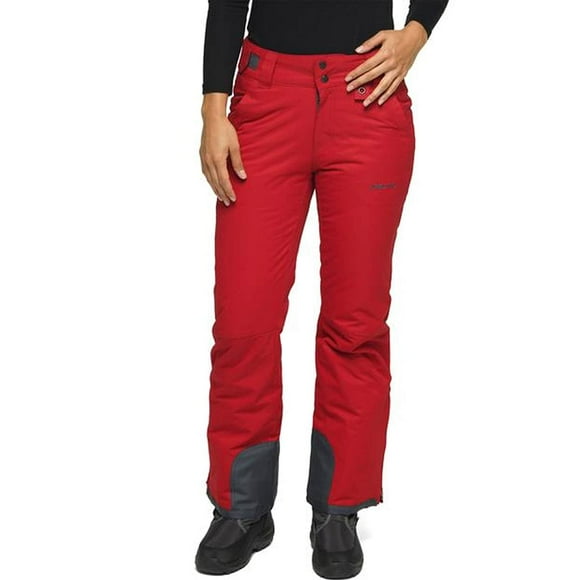 Pantalones de nieve Arctix con aislamiento vintage rojo para mujer, talla XS