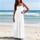 thumbnail image 5 of TaTaai Women's 2026 Summer Spaghetti Strap Ruffled Asymmetric Solid Maxi Dress Loose Beach Sundress for Daily & Vacation Gift, 5 of 9
