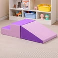 thumbnail image 2 of Costway Step and Slide Climber for Infants and Toddlers Baby Soft Foam Structure Blocks Purple, 2 of 10