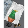 thumbnail image 3 of Cat Cactus With Flowers T-Shirt Women -Image by Shutterstock, Female XX-Large, 3 of 4