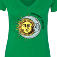 thumbnail image 4 of Inktastic Summer Solstice Sun and Moon Women's V-Neck T-Shirt, 4 of 5
