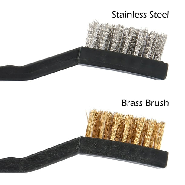 HOTBEST 12 pieces of stainless steel brass wire brush bristles