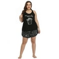 thumbnail image 2 of HDE Women's Plus Size Pajama Set Tank Top and Shorts Sleepwear PJ Sets (Send Noods, 2X), 2 of 5