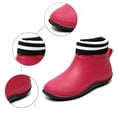 thumbnail image 4 of Uobin Women Lined Removable Liner Rain Boots, Solid Color Anti Wear Resistant Short Ankle Fashion Waterproof Galoshes for Ladies, 4 of 8