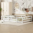 thumbnail image 3 of Mirightone Wood Full Montessori Bed Frame, Full Bed Frame with Rails, Toddler Floor Bed for Kids – White, 3 of 7