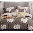 thumbnail image 3 of Say Yes Bedding Marrissa Brown Floral 100% Cotton Reversible Comforter Set, King, 3 of 5