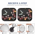 thumbnail image 5 of Kdxio Butterfly With Fowers Print 2-Piece Sun Shade Front Windshield - Foldable Car Front Window Sunshades For Most Sedans Suv Truck, 5 of 6