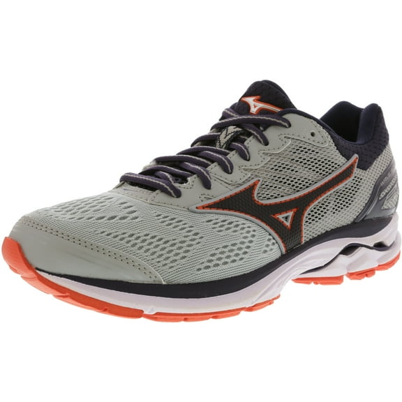 Mizuno Wave Rider 21 Running Shoes for Women - 6M - Silver / Black / Pink