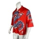 thumbnail image 5 of Qarigey Hombres Mujeres Camisa de playa hawaiana Casual Abotonado Manga corta Dragón simple Transpirable Estilo étnico Camiseta diaria Camisetas Rojo XXXL, 5 of 6