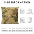 thumbnail image 5 of YINGXI  Decorative Throw Pillow Case Cushion Cover Vintage Map of The World 24x24in, 5 of 5