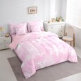 thumbnail image 3 of Manfei Winter Snowflake Print Bedding Comforter Set 7 Pieces, Christmas Festival Full Bedding Set, Teens Boys Girls Kids Reversible Fitted Sheet Flat Sheet, Breathable Home Decor, 3 of 7