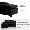 thumbnail image 6 of Modern U-Shape Sectional Sofa, Velvet Upholstered Modular Couch with Console Cup Holders and USB Charging Ports, for Living Room Office Apartment, 6 of 16