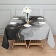 thumbnail image 3 of Black Gray Gold Marble Pattern Square Tablecloth,Waterproof Square Table Cover,Wipeable Spillproof Washable Table Cover for Home Kitchen Party Decor 42"X42"(107x107cm), 3 of 6