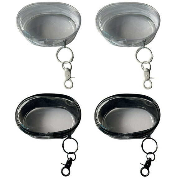 4PCS Clear Portable Storage Bag for Data Cables and Accessories Organizer