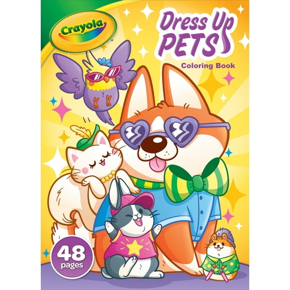 Crayola Dress Up Pets, 48 page Coloring Book, Gift for Kids
