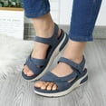 thumbnail image 4 of Vedolay Summer Sandals for Women 2023 Sandals for Women Comfy Orthotic Anti-Slip Breathable Platform Wedge Sandals,Blue 8.5, 4 of 5