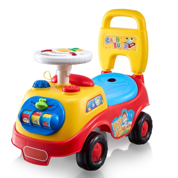 Ride On Push Car for Toddlers, Ages 1-3, Ride Racer, Sit to Stand Toddler Ride On Toy, Classic Kids Ride On Car with Music Steering Wheel, Horn & Under Seat Storage, Ride On Toy for Boys