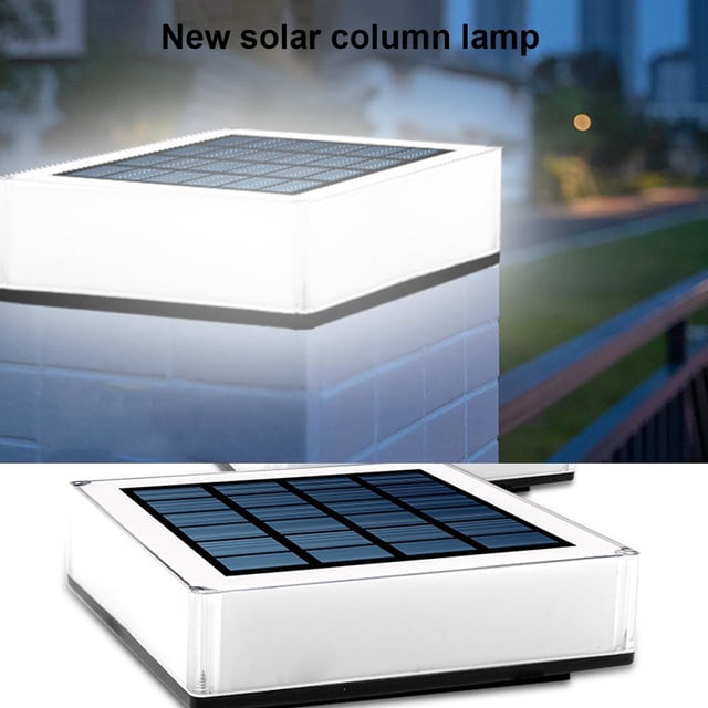 Luz de pilar solar LED Columna impermeable al aire libre Luz de noche Decoración de jardín