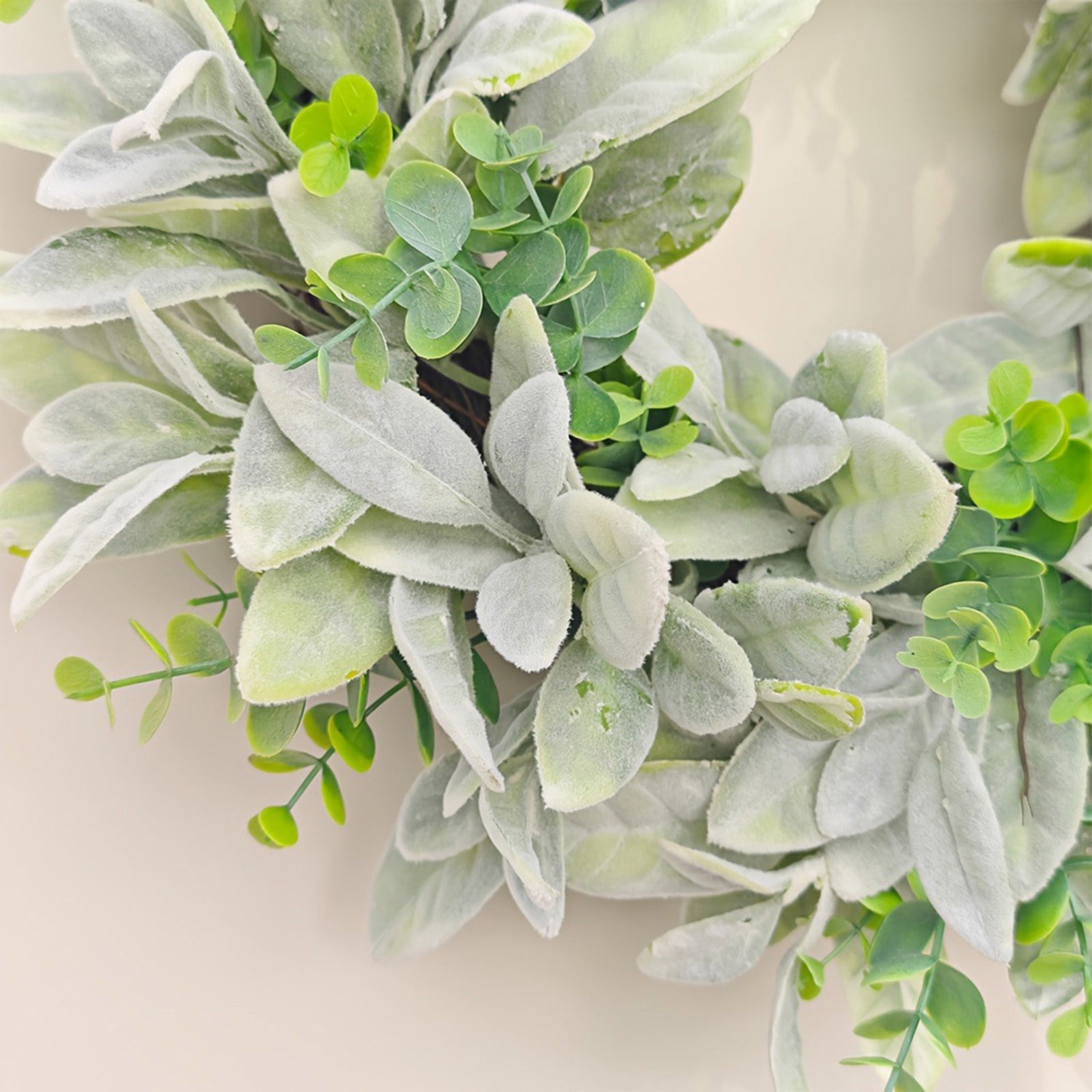 Eucalyptus Wreaths for Front Door 18Inch Spring Eucalyptus Wreath Green Greenery All Seasons Artificial Wreaths for Outdoor Outside Indoor Window Porch Home Farmhouse Hanging Decorations