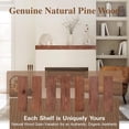 thumbnail image 4 of 72 inch Walnut Handcrafted Solid Mantel Shelf for Over Fireplace - Wall Mounted Floating Mantel Shelf with Invisible Brackets, 4 of 7