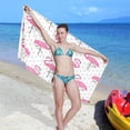 thumbnail image 6 of GZHJMY Flamingo on Polka Dots Beach Towel,Absorbent Quick Dry Sport Towel Oversized Lightweight Soft Bath Towel for Travel Sports Pool Swimming Bath Camping 30x60in, 6 of 7