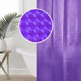 thumbnail image 3 of 70 inch Long Shower Curtain Liner, EVA Heavy Duty Longer Bath Clear Shower Liner with 12 Hooks, Waterproof Odorless Clear Bathroom Shower Curtains - Purple, 3 of 6