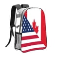 thumbnail image 3 of Gaeub USA Canada Flag Print Clear Backpack ,Clear Transparent Backpack, PVC Bag with Side Pockets,for Concert, Beach, Work, Travel & Sporting, 3 of 7