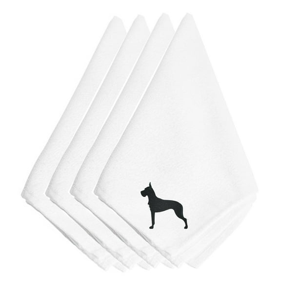 Carolines Treasures BB3475NPKE Great Dane Embroidered Napkins Set of 4 20 x 20 multicolor