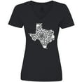 thumbnail image 3 of Inktastic Texas Silhouette Mandala Women's V-Neck T-Shirt, 3 of 5