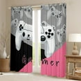 thumbnail image 2 of Manfei Gamer Gaming Lover Blackout Curtains Set of 2 (52x84 Each) for Boys, Cartoon Game Console Window Curtains, Black Pink Curtains and Drapes, Curtains Blackout Bedroom Decor, 2 of 6