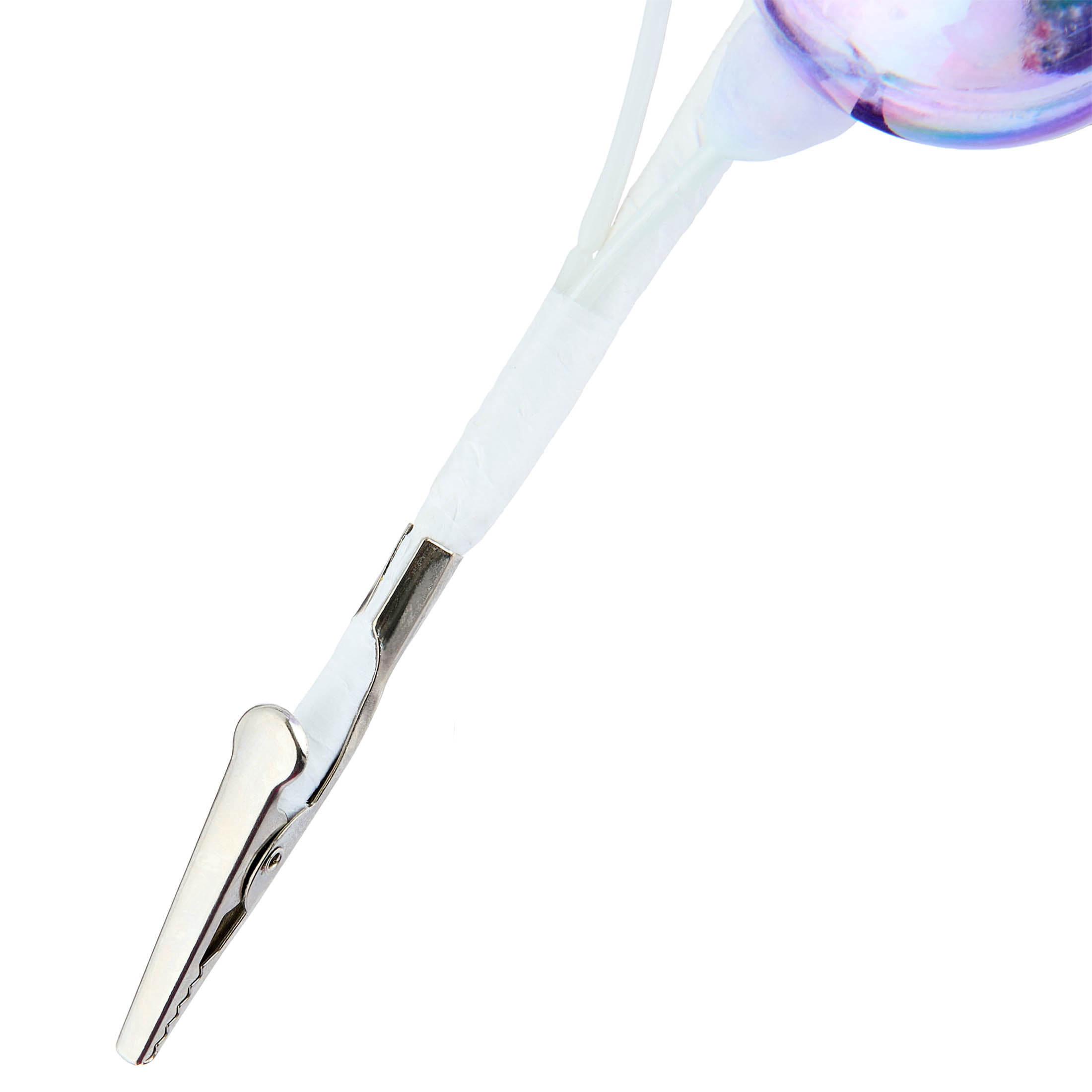 Iridescent Purple Ball Christmas Clip Ornament, 9", by Holiday Time