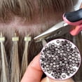 thumbnail image 3 of Kit de herramientas para extensiones de cabello, alicates para quitar extensiones de cabello, gancho para tirar, 500 piezas (marrón) JAMW Sencillez, 3 of 5