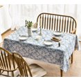 thumbnail image 3 of Cotton Rectangular Tablecloth 60×84 Inch, Floral Flower Vintage Farmhouse Washable Table Cover for Party Picnic Dinner Decor, 3 of 6