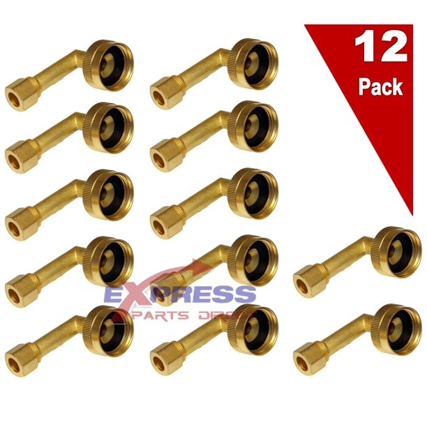 (12 Pack) ER34FHT Dishwasher Adapter Elbow 90 Degree Replaces W10685193